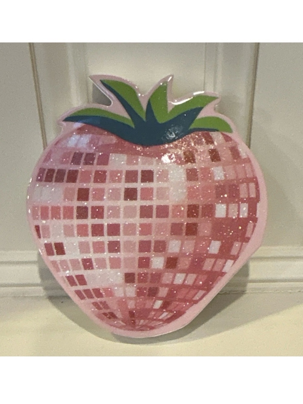 At Home Strawberry Disco Ball Themed Home Decor